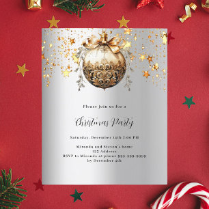 Invitation à la fête de Noël de l'étoile en or d'a
