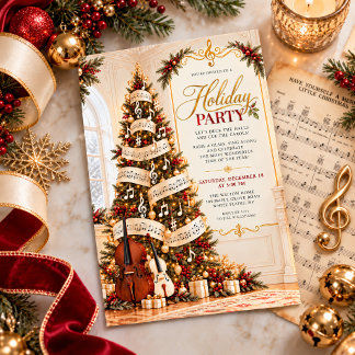 Invitation à la fête de Noël de musique de Noël 