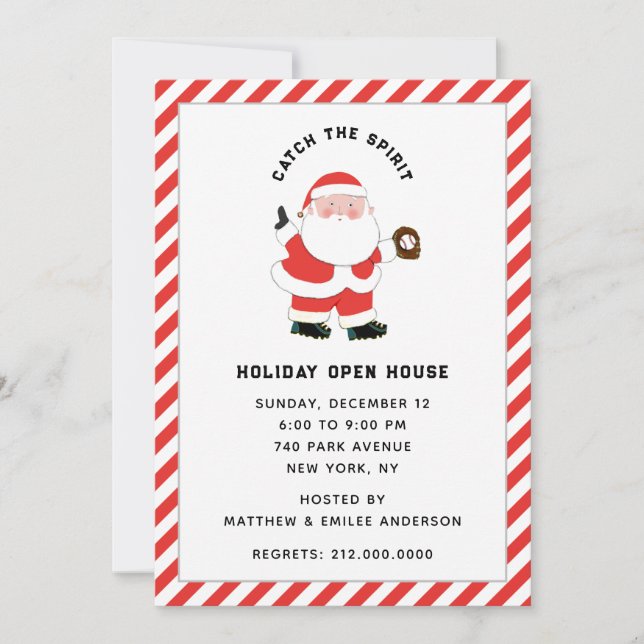 Invitation à la fête de Noël de Noël (Devant)