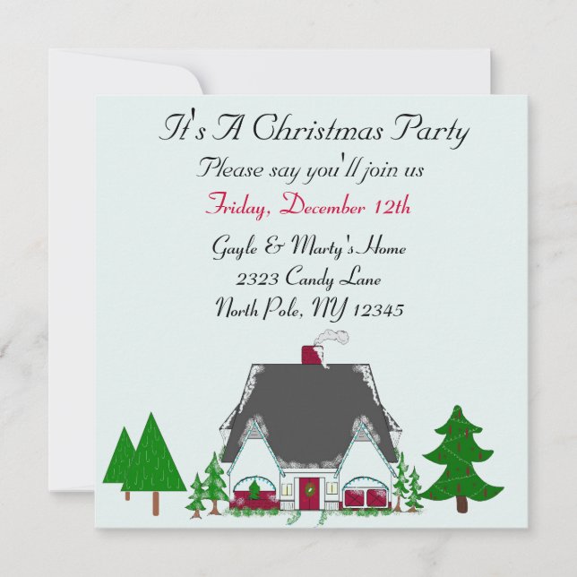 Invitation à la fête de Noël de Our Place (Devant)