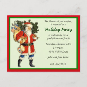 Invitation à la fête de Noël de père Noël