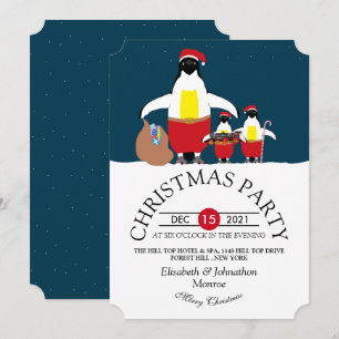 Invitation à la fête de Noël de père Noël Little H