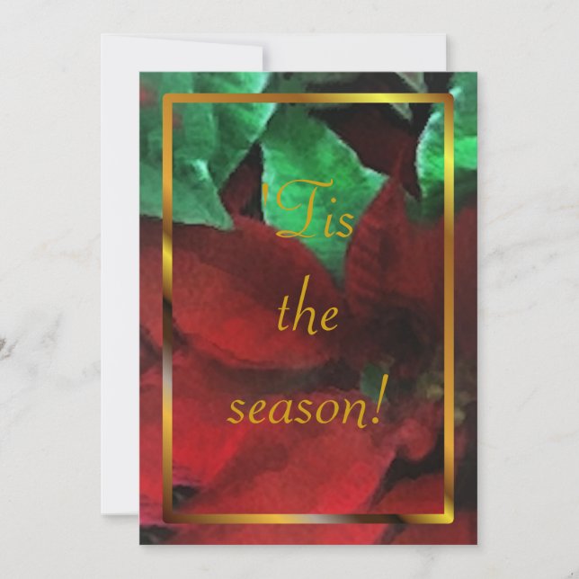 Invitation à la fête de Noël de Poinsettias (Devant)