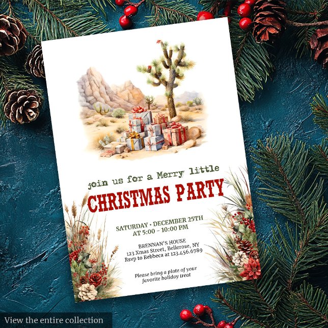 Invitation à la fête de Noël de Prairie Ranch (Prairie Ranch Christmas Party Invitation)