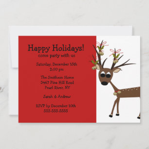 Invitation à la fête de Noël de Reindeer