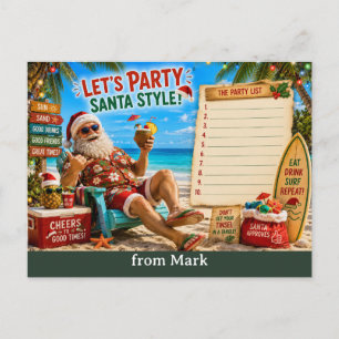 Invitation à la fête de Noël de Santa Claus sur la