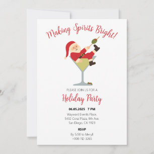 Invitation à la fête de Noël de Santa Martini