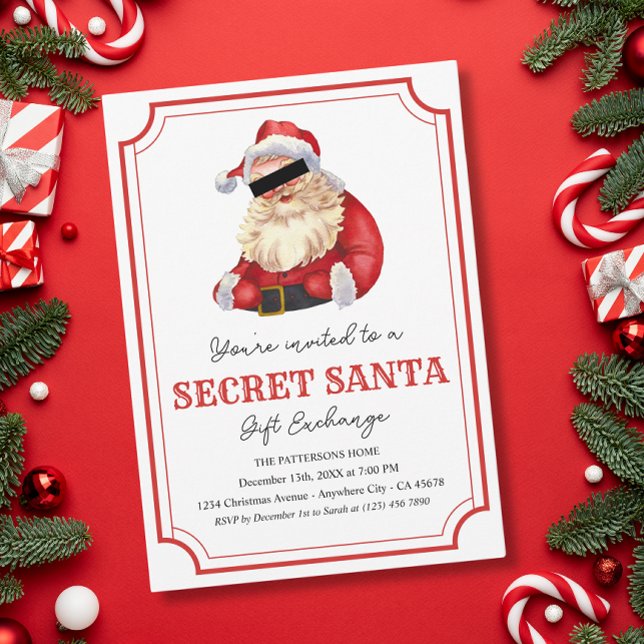 Invitation à la fête de Noël de Secret Santa (Créateur téléchargé)