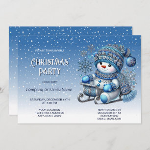 Invitation à la fête de Noël de Snowman