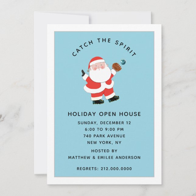Invitation à la fête de Noël de sports (Devant)