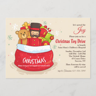 Invitation à la fête de Noël de Toy Drive