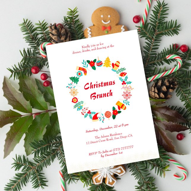 Invitation à la fête de Noël d'échange de cadeaux (Créateur téléchargé)