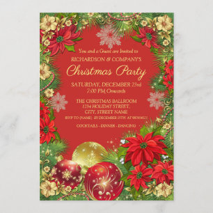 Invitation à la fête de Noël d'entreprise