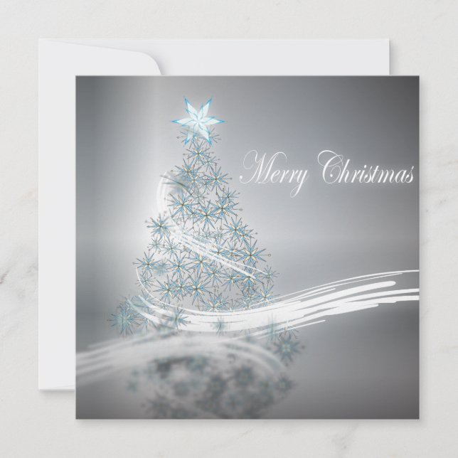 Invitation à la fête de Noël d'entreprise Silver (Devant)