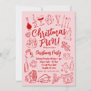 Invitation à la fête de Noël des amis tirés à la m