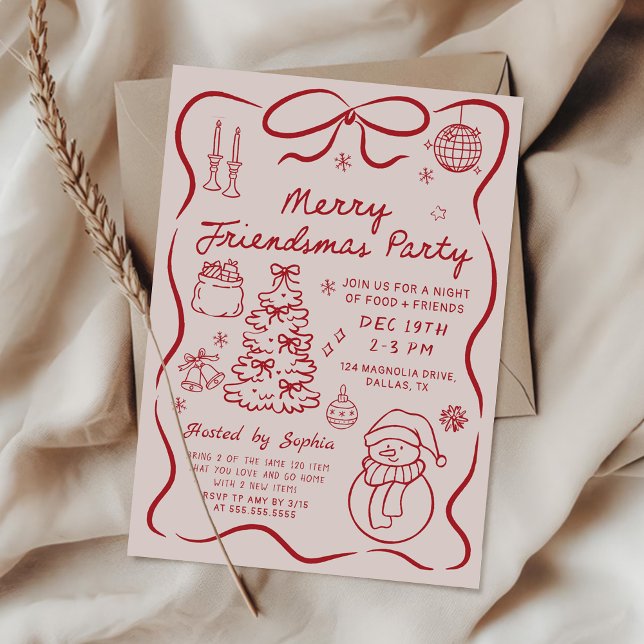 Invitation à la fête de Noël des choses préférées (Créateur téléchargé)