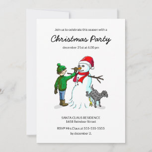 Invitation à la fête de Noël des Snowmans