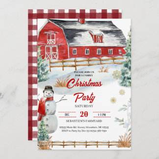 Invitation à la fête de Noël d'hiver