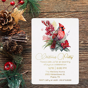 Invitation à la fête de Noël du cardinal rouge