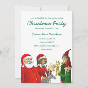 Invitation à la fête de Noël du Père Noël