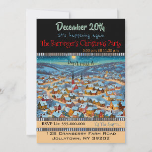 Invitation à la fête de Noël du village de neige d