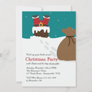 Invitation à la fête de Noël en descendant par la 