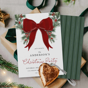 Invitation à la fête de Noël en verdure hivernale