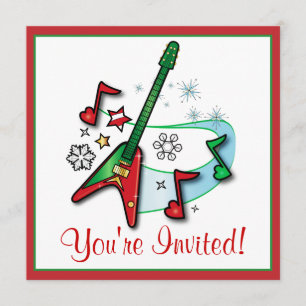 Invitation à la fête de Noël : Guitare de Noël