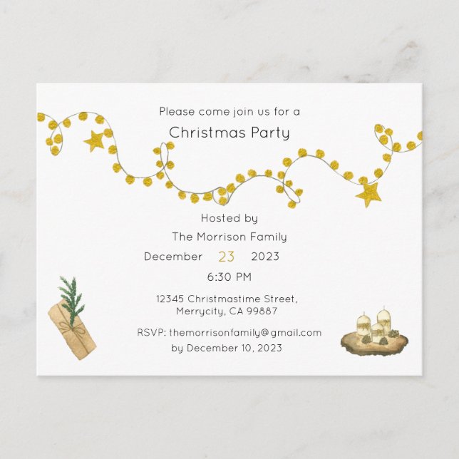 Invitation à la fête de Noël, Invitation Xmas (Devant)