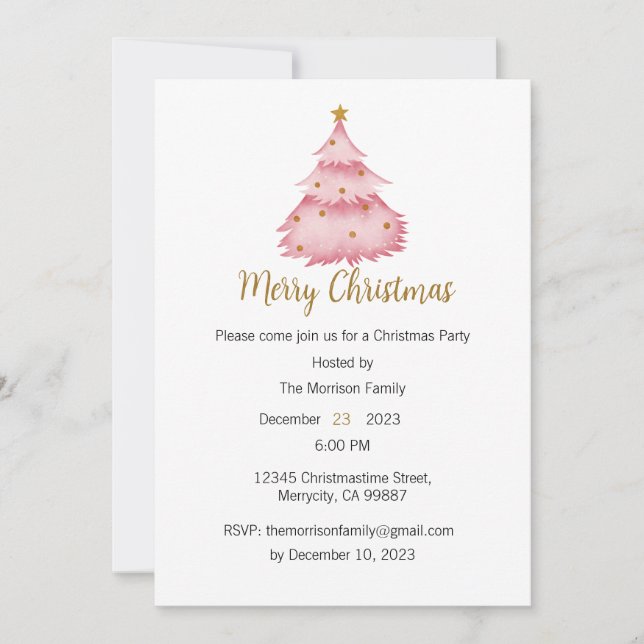 Invitation à la fête de Noël, Invitation Xmas (Devant)