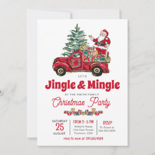 Invitation à la fête de Noël Jingle et Mingle