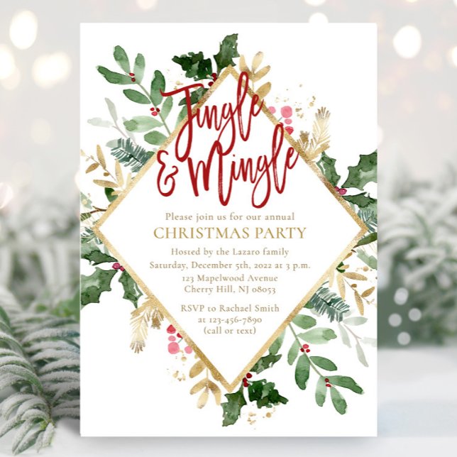 Invitation à la fête de Noël Jingle et Mingle (Créateur téléchargé)