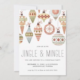 Invitation à la fête de Noël Jingle & Mingle