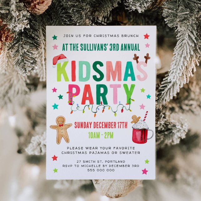 Invitation à la fête de Noël Kidsmas (Créateur téléchargé)