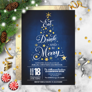 Invitation à la fête de Noël 'Manger, boire et êtr