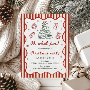 Invitation à la fête de Noël Oh Quel Plaisir