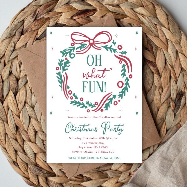 Invitation à la fête de Noël « Oh quelle joie » (Créateur téléchargé)