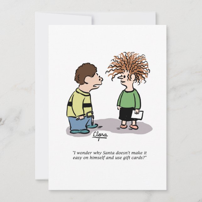 Invitation à la fête de Noël - Père Noël et enfant (Devant)