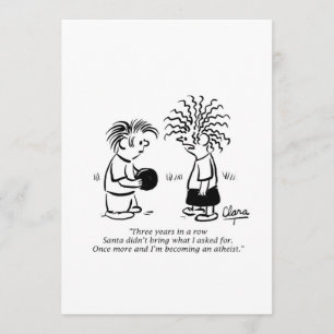 Invitation à la fête de Noël - Père Noël et enfant