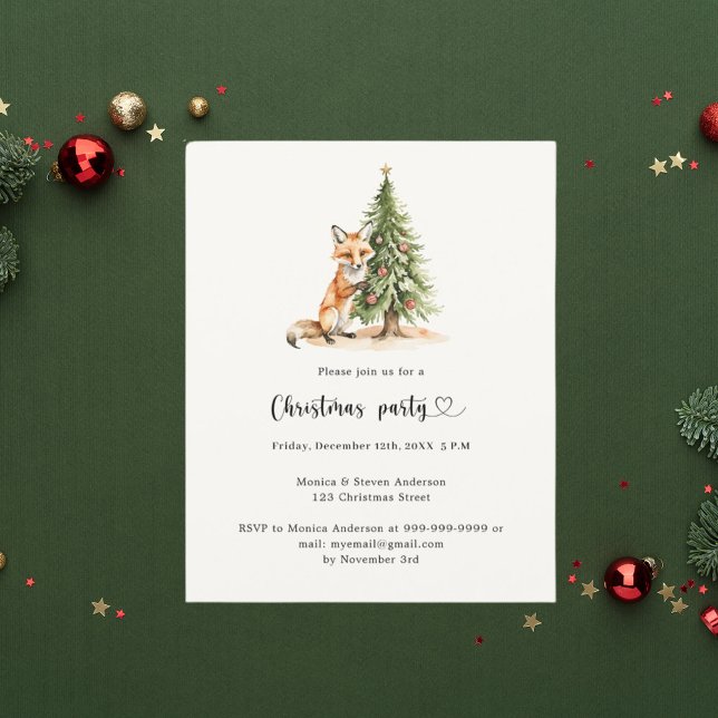 Invitation à la fête de Noël pour le renard des pi (Créateur téléchargé)