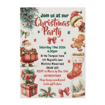 Invitation à la fête de Noël pour les enfants et l