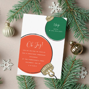 Invitation à la fête de Noël rétro