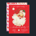Invitation à la fête de Noël Retro Père Noël moder<br><div class="desc">Invitation vos amis coquins ou gentils à cette fête de Noël géniale avec une clause de Père Noël vintage et une typographie amusante. Tous les termes peuvent être changés pour répondre à vos besoins de Noël de Fêtes. Pour faire plus de changements allez à Personnaliser ce modèle. En bas, vous...</div>