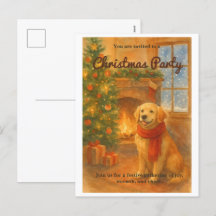 Invitation à la fête de Noël · Scène de chien conf