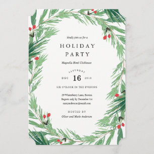 Invitation à la fête de Noël sous le gui