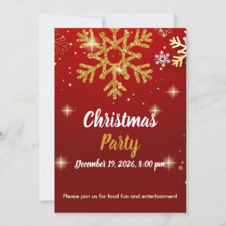 Invitation à la fête de Noël - Texte personnalisab