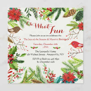 Invitation à la fête de Noël tirée à la main