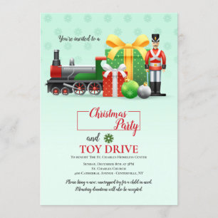Invitation à la fête de Noël Toy Drive