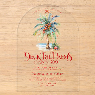 Invitation à la fête de Noël tropicale sous les pa