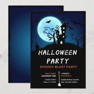 Invitation à la fête de nuit d'Halloween